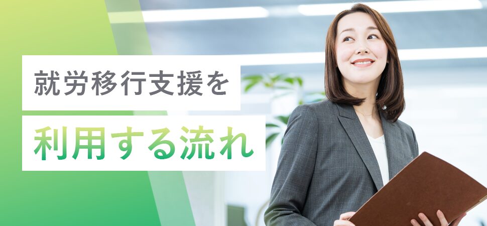 「就労移行支援を利用する流れ」の画像